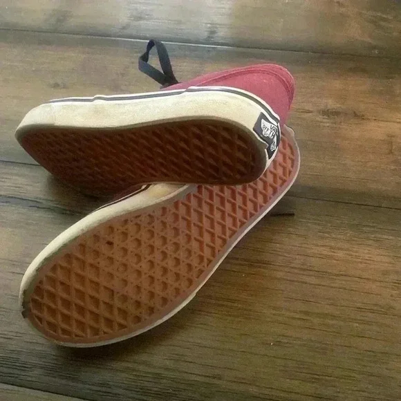 Vans Authentic Lo Burgundy Red Canvas Youth 4.5 - Picture 4 of 6